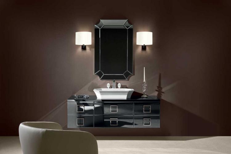 Daphne vanity unit, Smoke mirror, Smoke mirror top, Narciso mirror, Nelly wall lamp