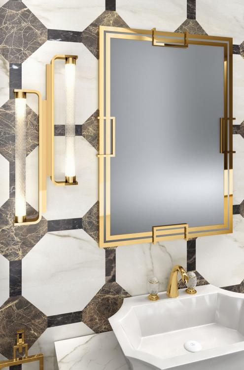 Valentino mirror, Stradivari wall lamp