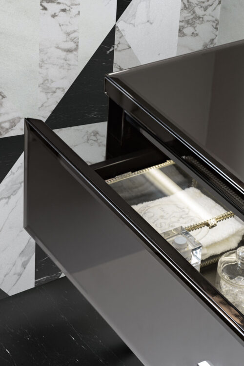 Тумба Daphne, зеркало Smoke, столешница из зеркала Smoke