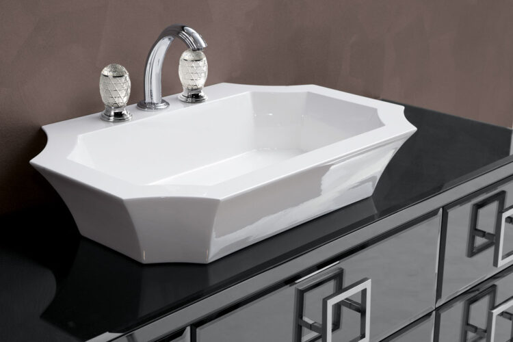 Тумба Daphne, зеркало Smoke, столешница из зеркала Smoke