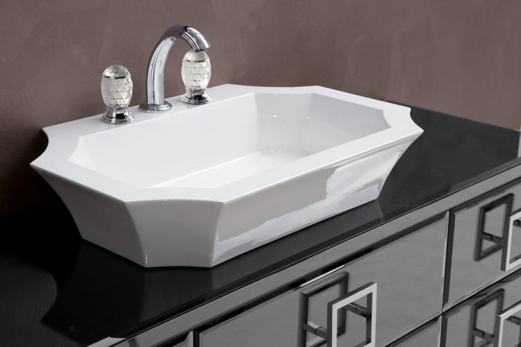 Daphne vanity unit, Smoke mirror, Smoke mirror top