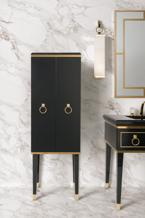 Высокий шкаф Lutetia, отделка Black