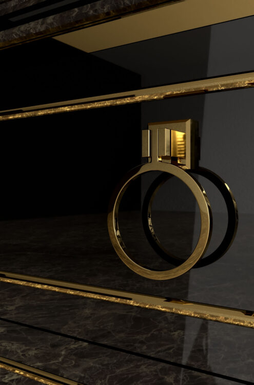 Тумба для ванной Lutetia, отделка Black