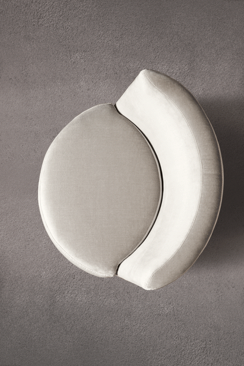 Ava armchair with Moka Oak base and covered in velvet