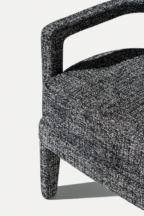 Zoe small armchair totally covering in fabric