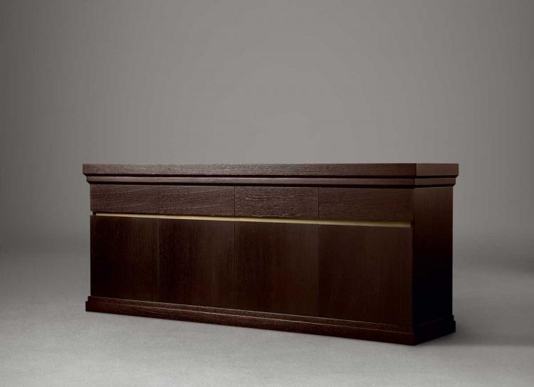 Moritz buffet in Moka Oak finish and bronze metal details
