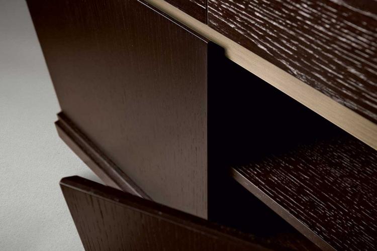 Moritz buffet in Moka Oak finish and bronze metal details