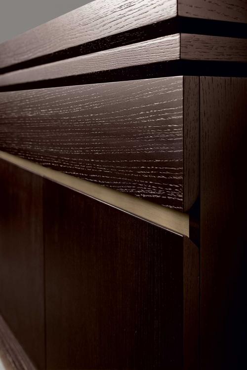 Moritz buffet in Moka Oak finish and bronze metal details