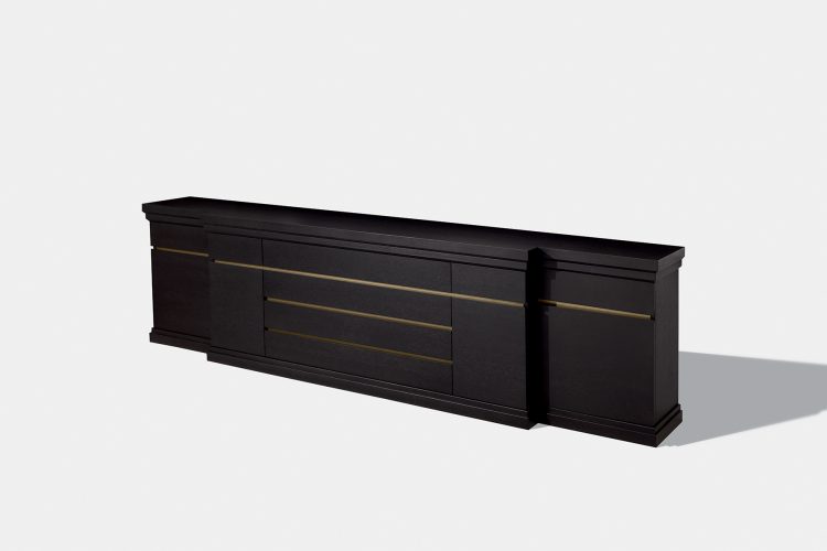 Moritz buffet in Moka Oak finish and bronze metal details