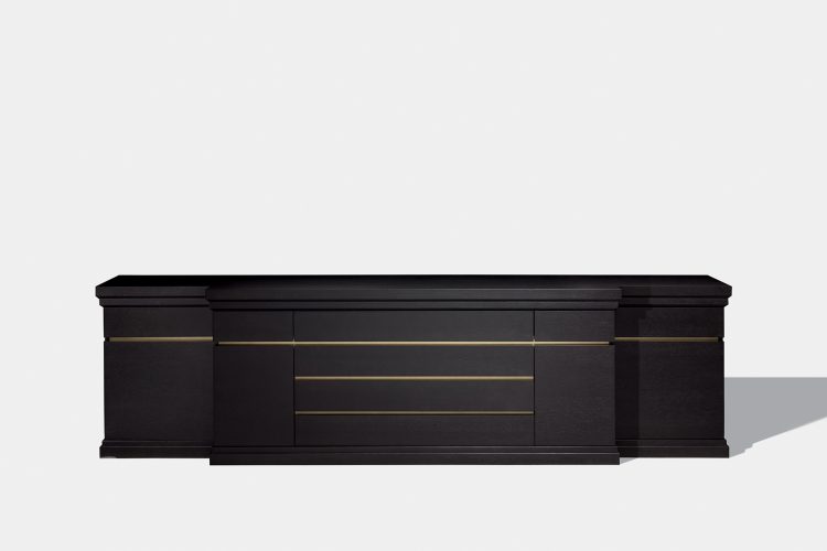 Moritz buffet in Moka Oak finish and bronze metal details