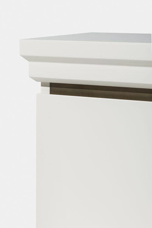 Moritz buffet - Special Edition - in Bianco lacquered finish and bronze metal details