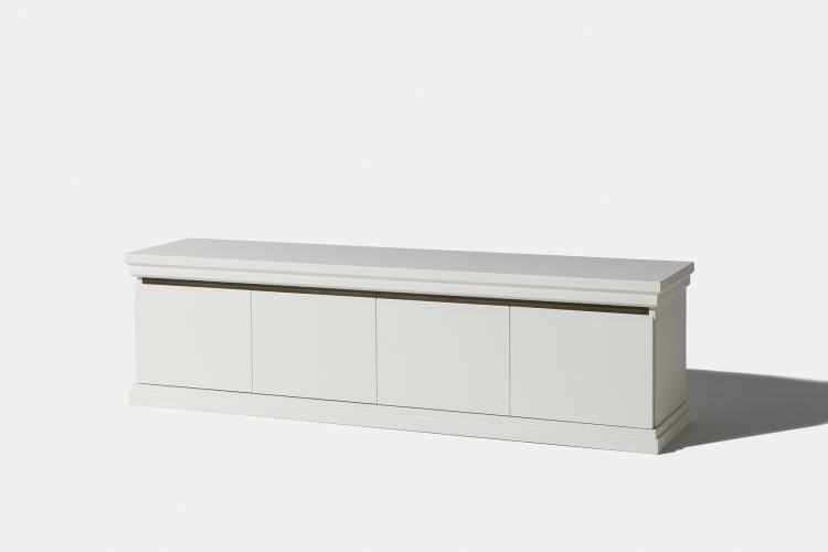 Moritz buffet - Special Edition - in Bianco lacquered finish and bronze metal details