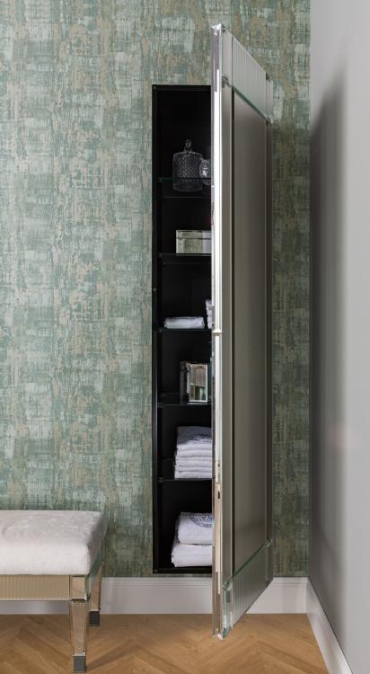 Rialto tall unit, ribbed mirror