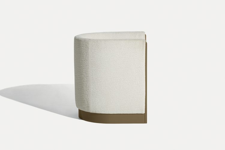 Adeline armchair in fabric and bronze finish