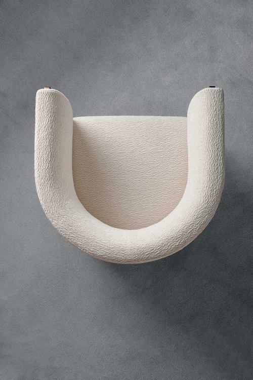 Adeline armchair in fabric and bronze finish