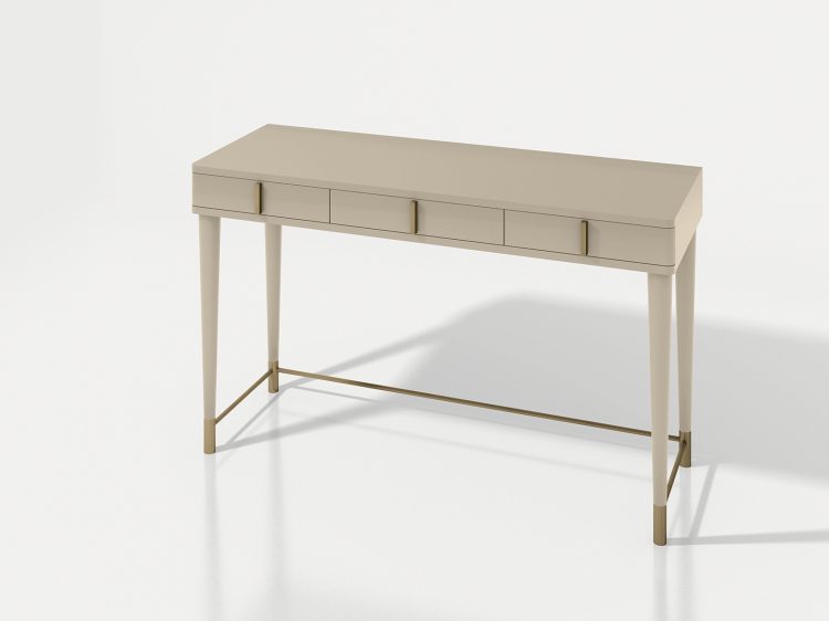 Dama console - Lino finish - bronze metal details