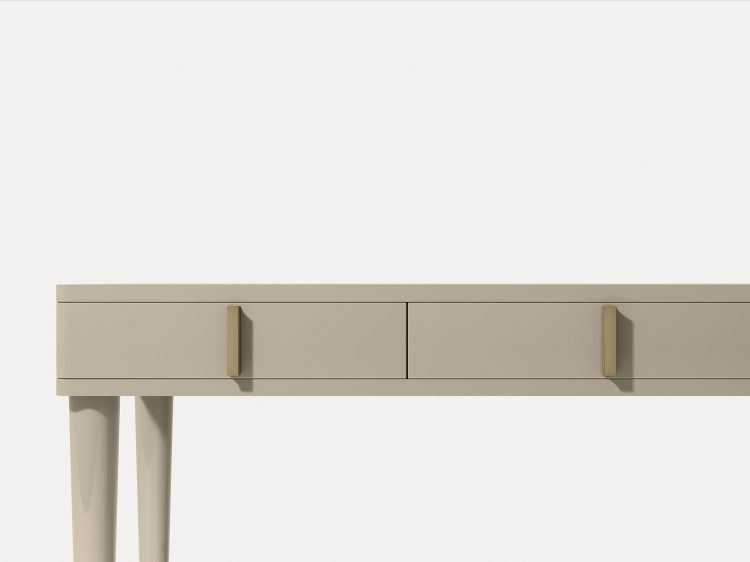 Dama console - Lino finish - bronze metal details