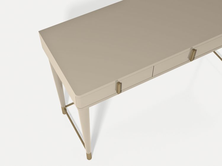 Dama console - Lino finish - bronze metal details