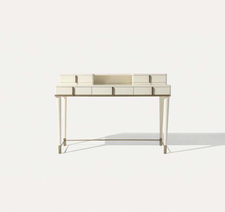 Dama writing desk - Avorio finish - bronze metal details