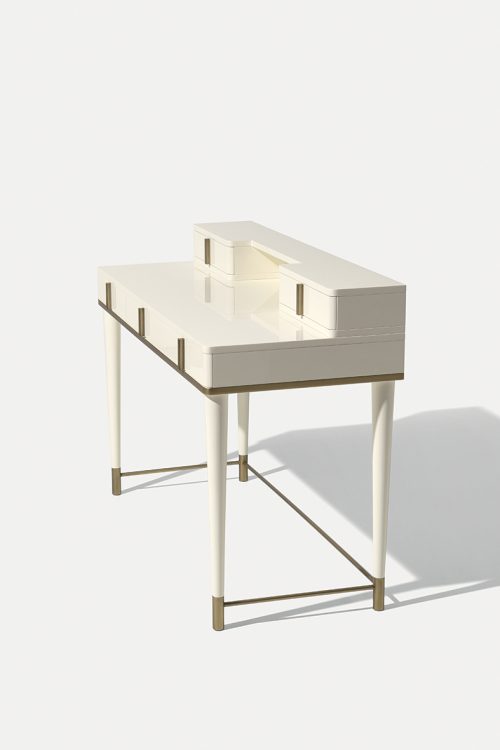 Dama writing desk - Avorio finish - bronze metal details