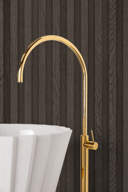 Напольная раковина Plissé – версия белая/золото