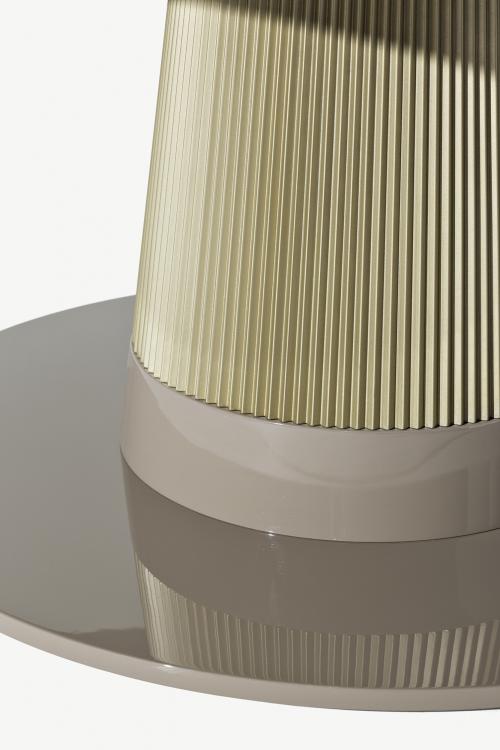 Стол Turner - круглая версия, отделка Vulcano, рифлёный декор с бронзовым покрытием