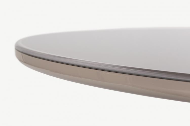 Стол Turner - круглая версия, отделка Vulcano, рифлёный декор с бронзовым покрытием