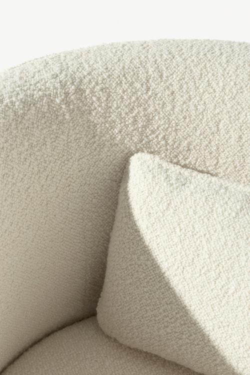 Adeline armchair in fabric and bronze finish