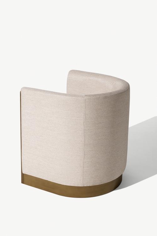 Adeline armchair in fabric and bronze finish