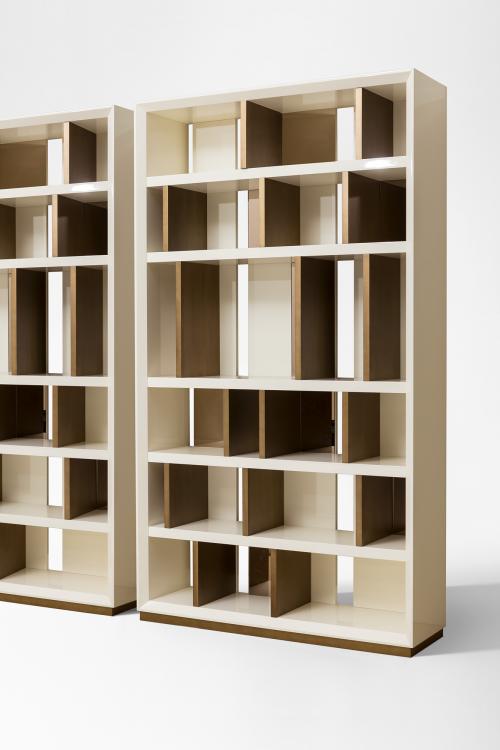 Magritte bookcase in Moka Oak finish