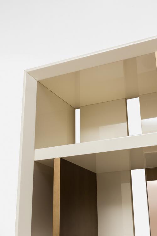 Magritte bookcase in Moka Oak finish