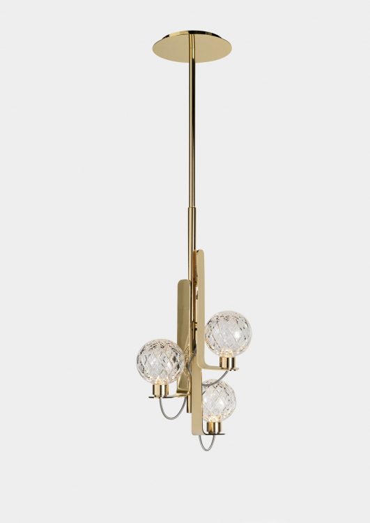 Ducale Sphera Up - Suspended Lamp - Single Unit - Rhombus glass