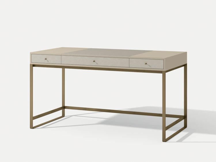 Proust console in Lino lacquered finish and bronze metal details