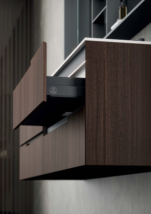 Profilo vanity unit in Eucalyptus finish