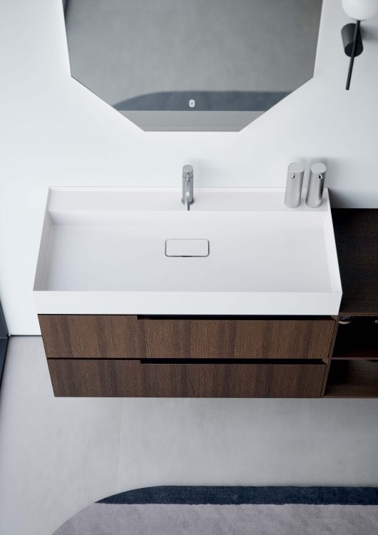 Rebel countertop washbasin in Lightfeel