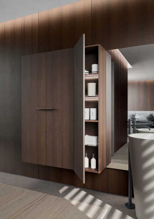 Max and Cube tall units in Heat Treated Oak