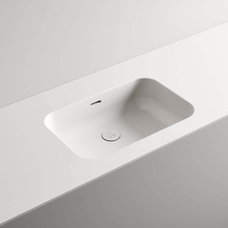 Edy integrated washbasin in Purefeel