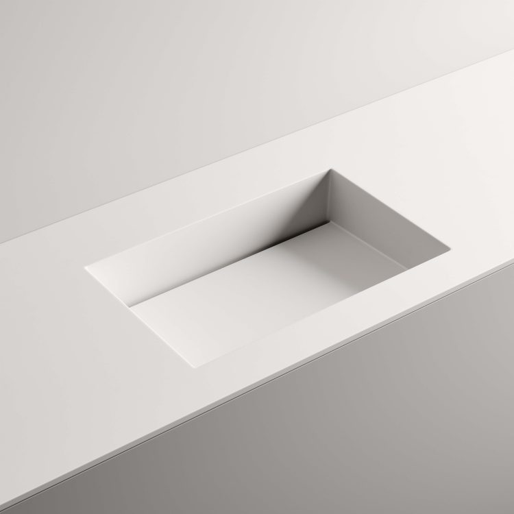 Nick integrated washbasin in Purefeel